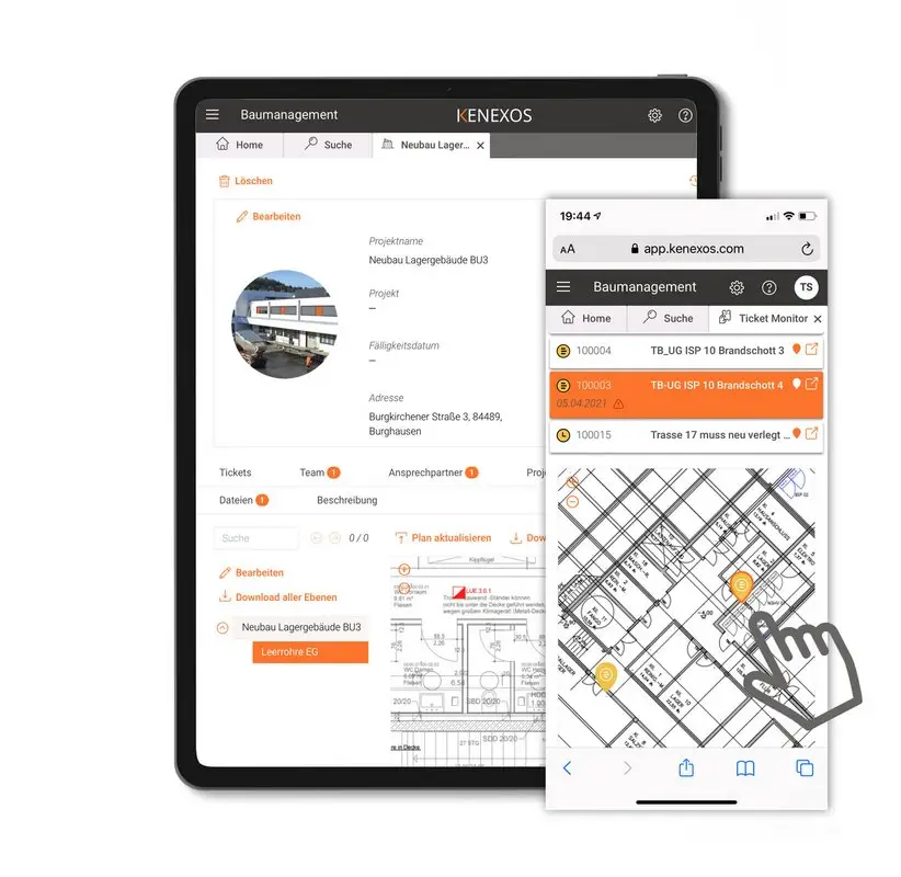 Digitally record and locate construction defects